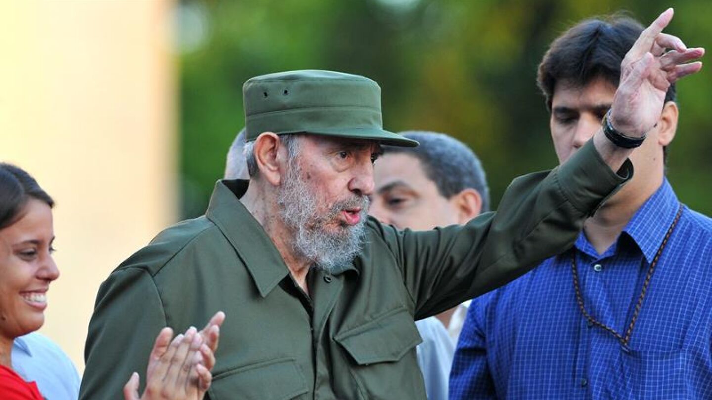 Fidel Castro, durante una comparecencia p&uacute;blica
