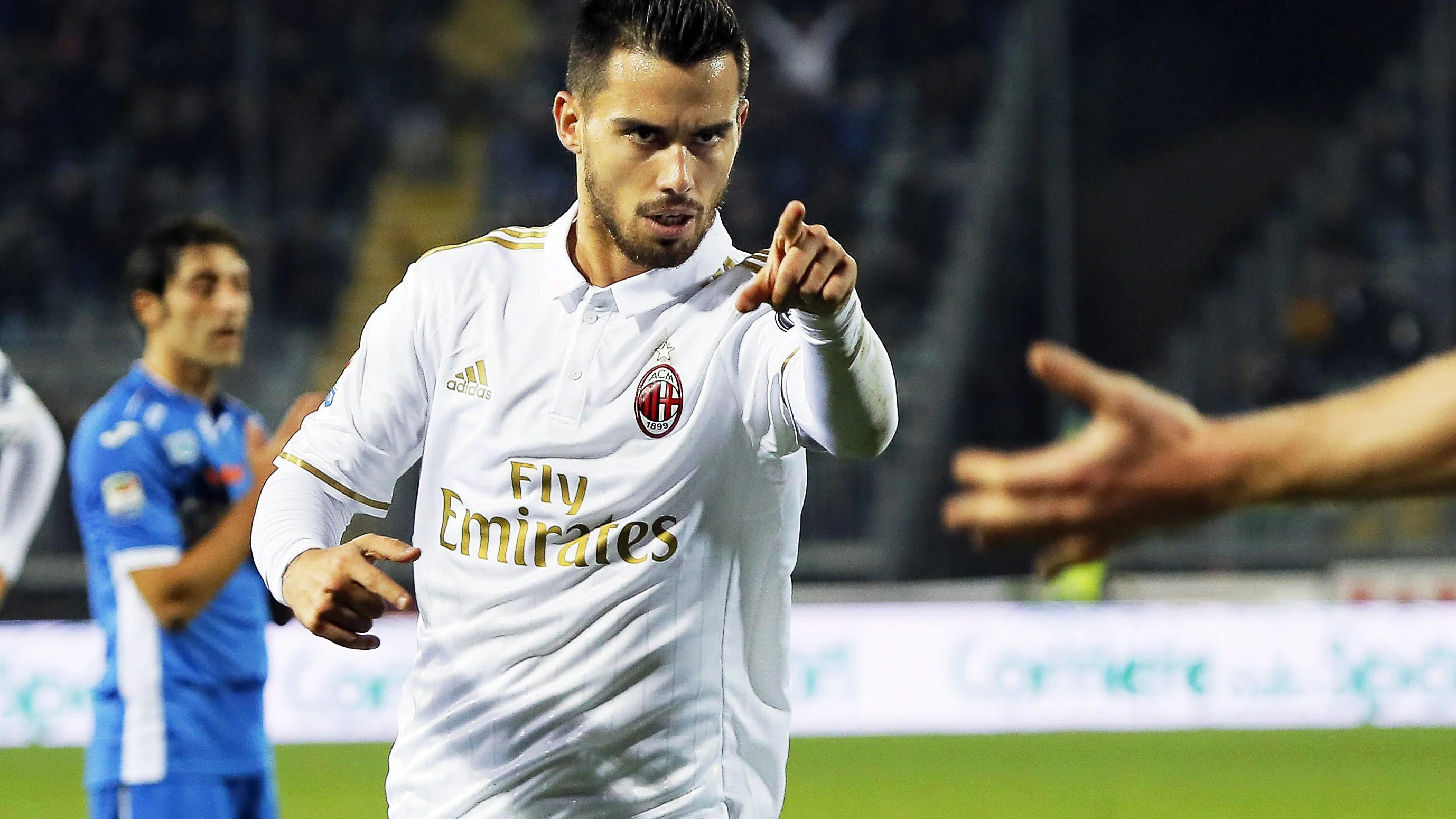 Suso celebrando su gol al Émpoli