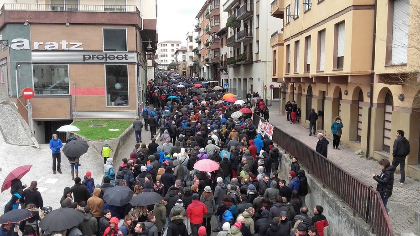 Manifestaci&oacute;n en Alsasua en defensa de los detenidos