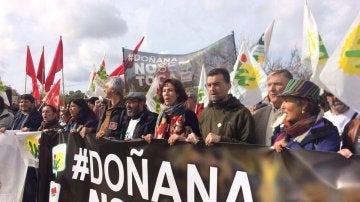 Manifestación en Doñana