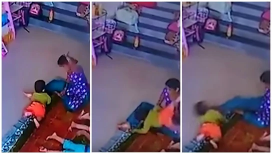 Una cuidadora de una guardería maltrata a una bebé de nueve meses Una cuidadora de una guardería maltrata a una bebé de nueve meses