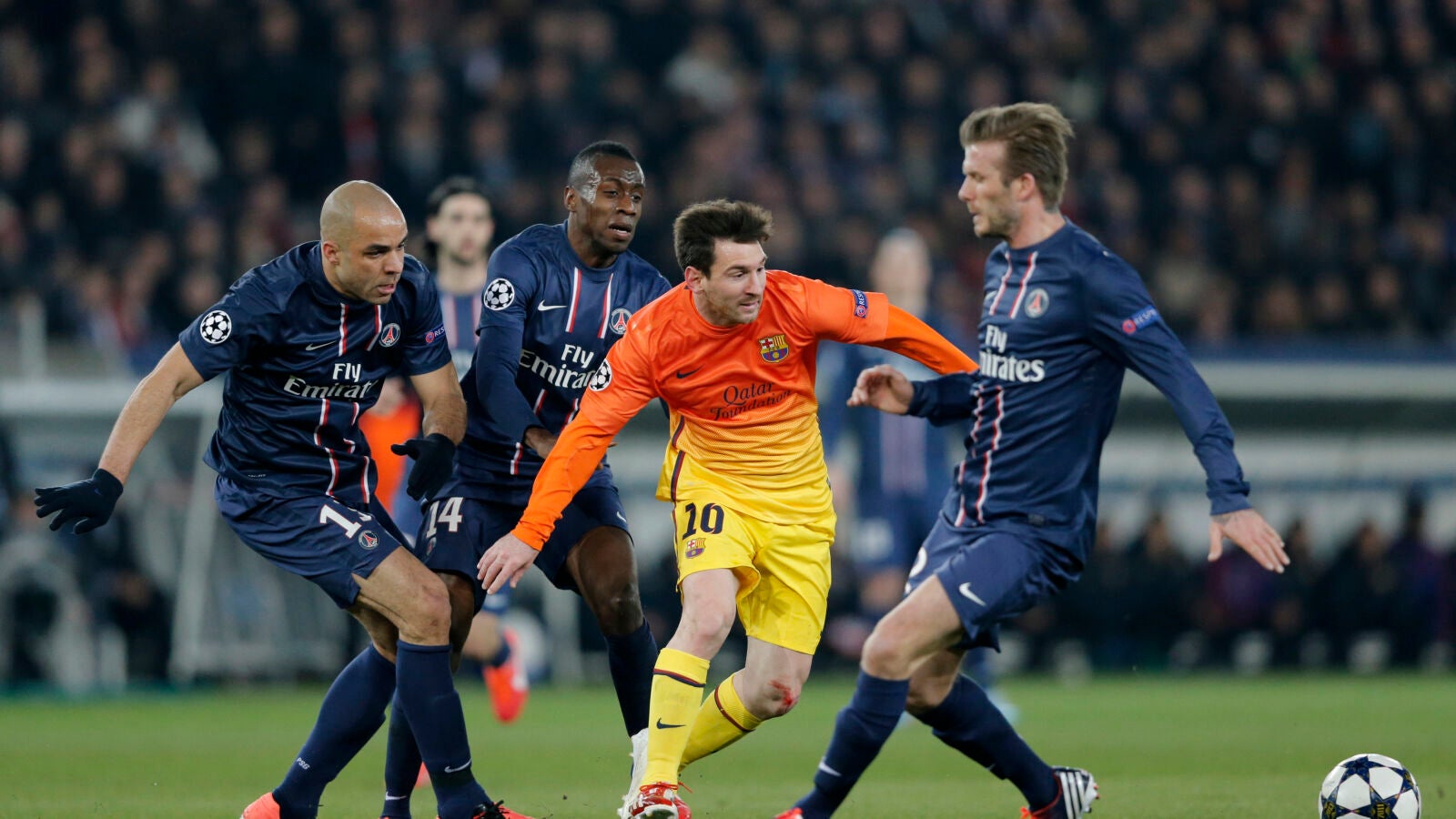 Leo Messi, durante un partido contra el PSG