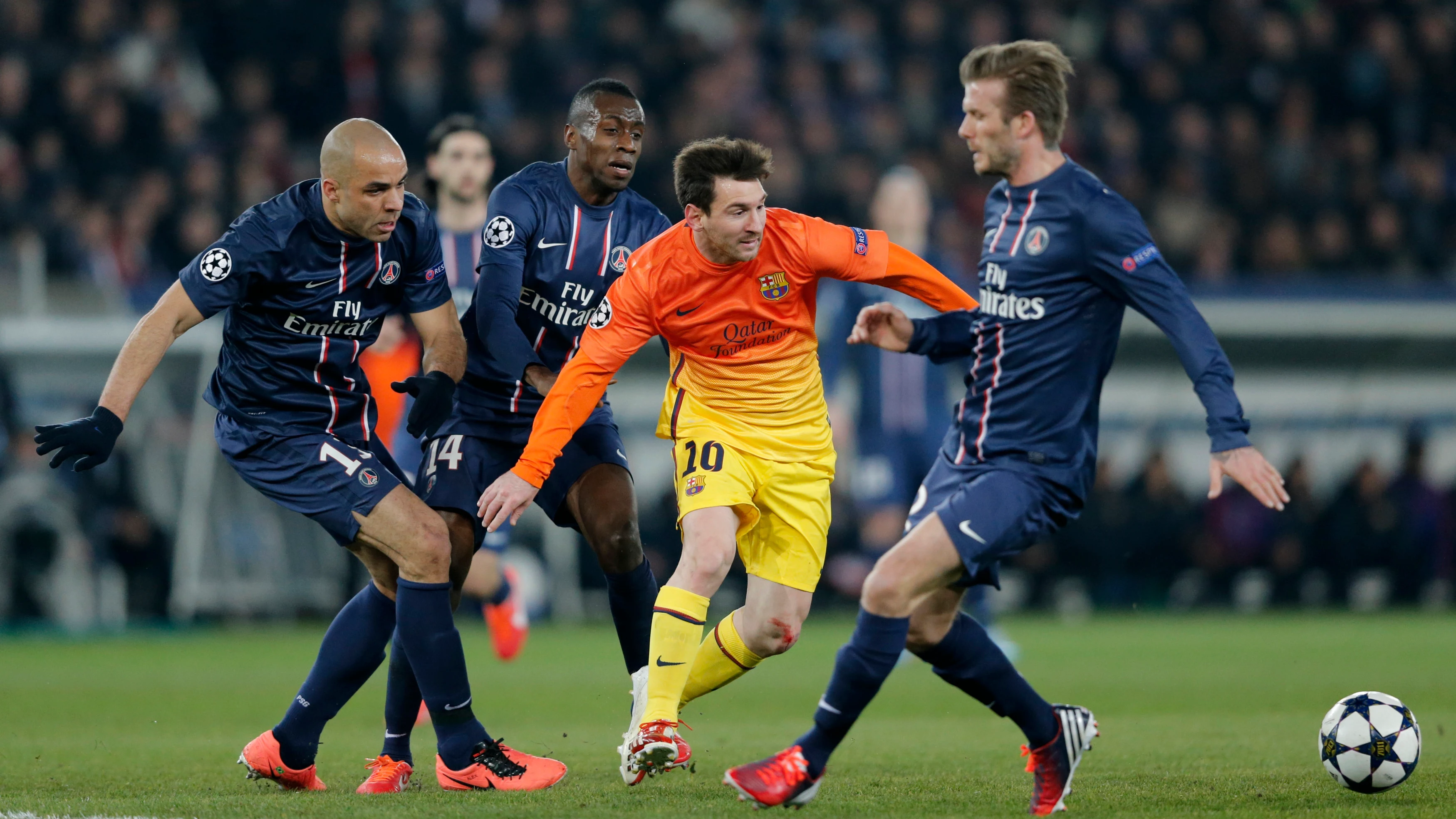 Leo Messi, durante un partido contra el PSG Leo Messi, durante un partido contra el PSG