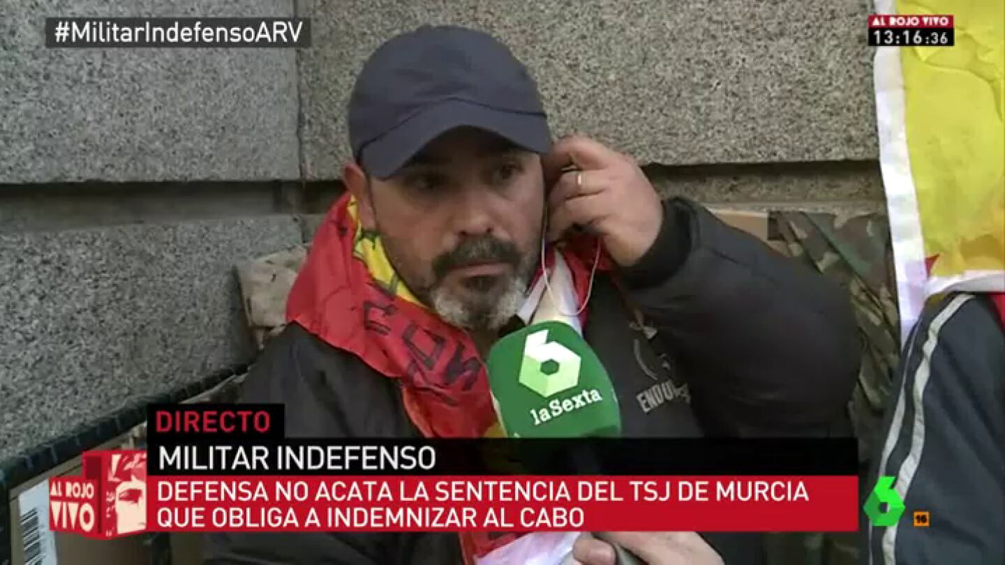 Frame 0.0 de: Andr&eacute;s, militar en huelga de hambre para exigir su pensi&oacute;n: "Mis hijos est&aacute;n pasando hambre y no puedo seguir as&iacute;"