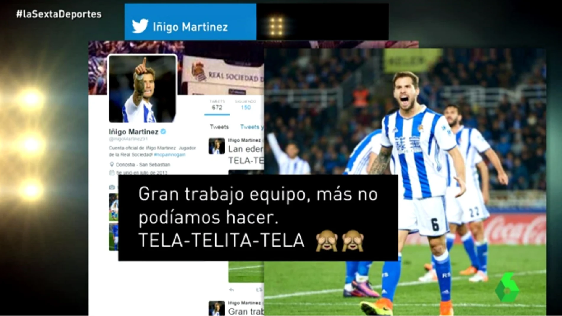 El tweet de Íñigo Martínez tras el partido ante el Barça