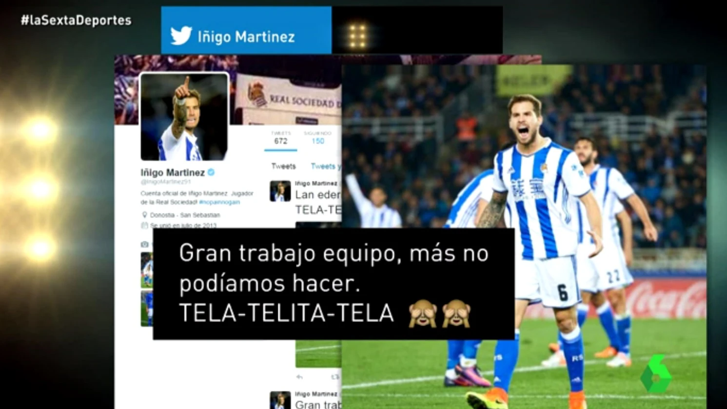 El tweet de Íñigo Martínez tras el partido ante el Barça