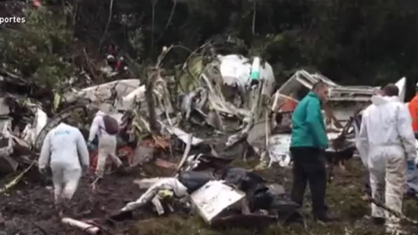 El avi&oacute;n siniestrado del Chapecoense 