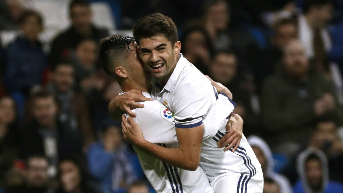 Enzo Zidane celebra un gol