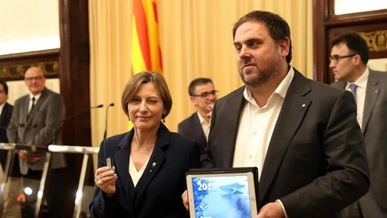 Oriol Junqueras y Carme Forcadell Oriol Junqueras y Carme Forcadell