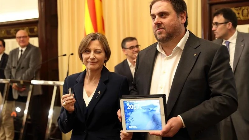 Oriol Junqueras y Carme Forcadell