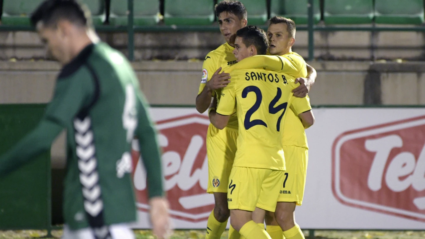 El Villarreal celebra un gol ante el Toledo El Villarreal celebra un gol ante el Toledo