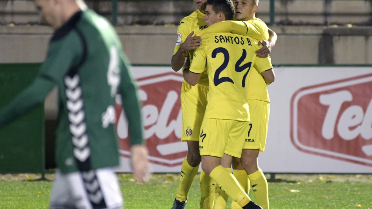 El Villarreal celebra un gol ante el Toledo El Villarreal celebra un gol ante el Toledo