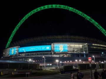 Wembley, iluminado con los colores del Chapecoense Wembley, iluminado con los colores del Chapecoense