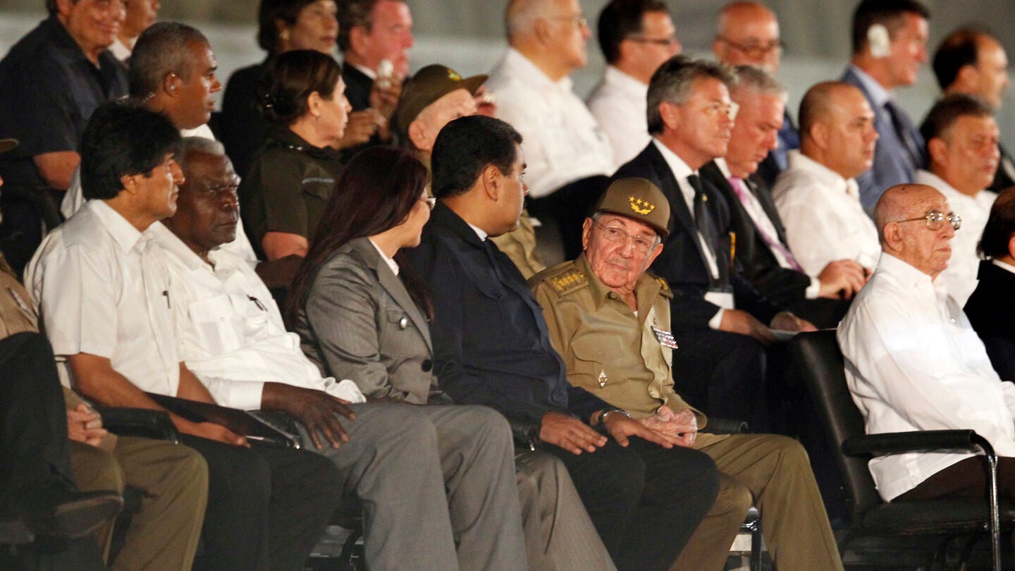 L&iacute;deres en el homenaje a Fidel Castro