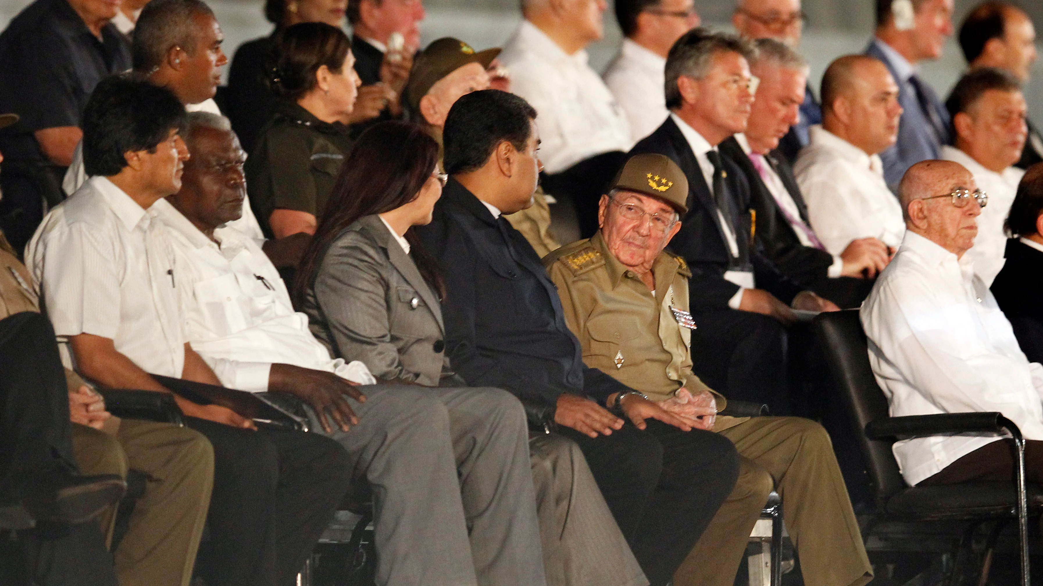 Líderes en el homenaje a Fidel Castro