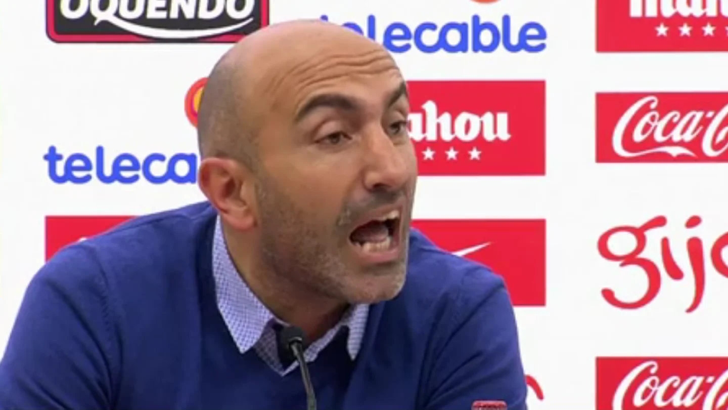 Abelardo, en la sala de prensa Abelardo, en la sala de prensa