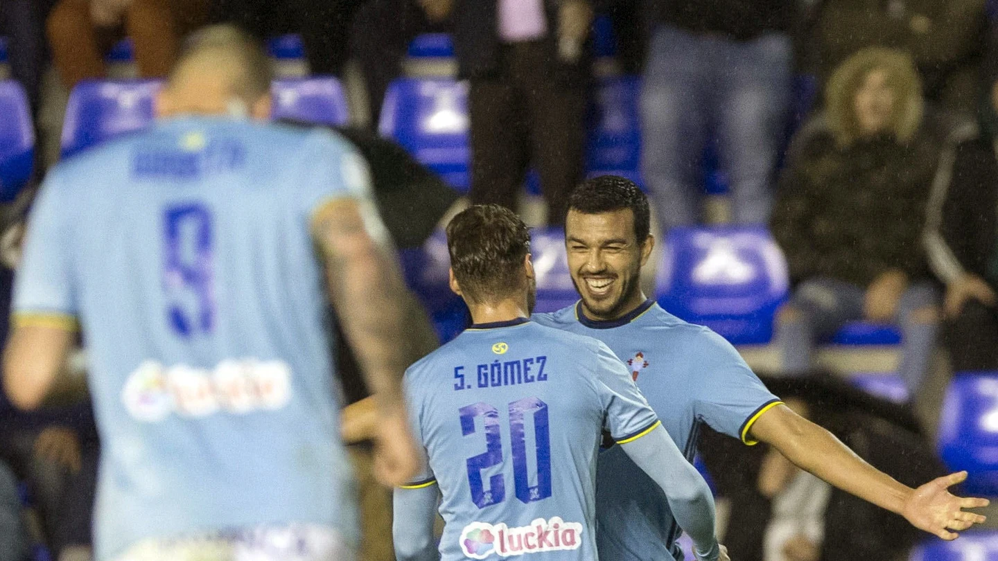 Los jugadores del Celta celebrando un gol Los jugadores del Celta celebrando un gol