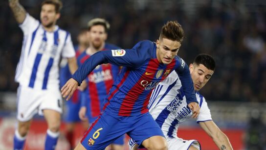 Denis Su&aacute;rez, en un partido contra la Real Sociedad.