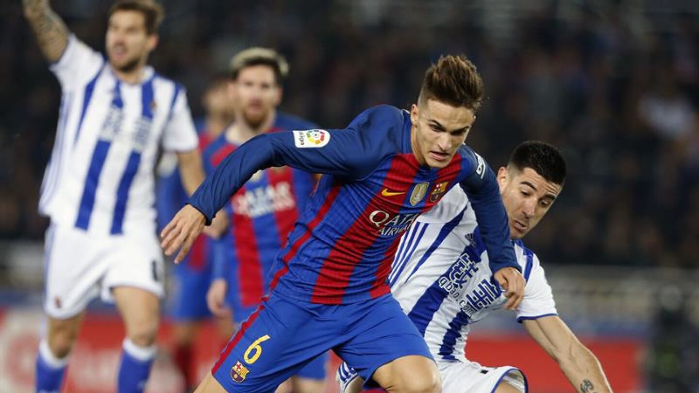 Denis Su&aacute;rez, en un partido contra la Real Sociedad.