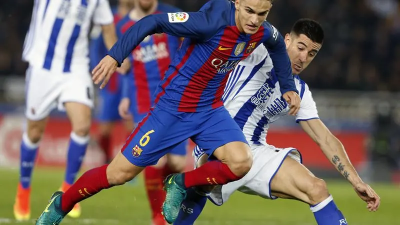 Denis Suárez, en un partido contra la Real Sociedad.