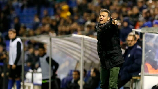 Luis Enrique, durante el partido contra el H&eacute;rcules
