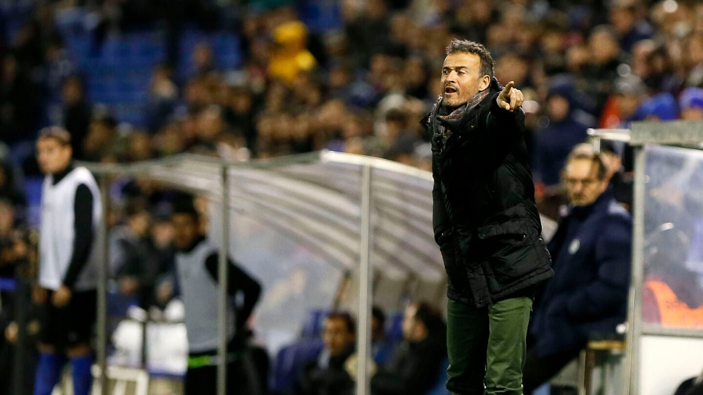 Luis Enrique, durante el partido contra el H&eacute;rcules