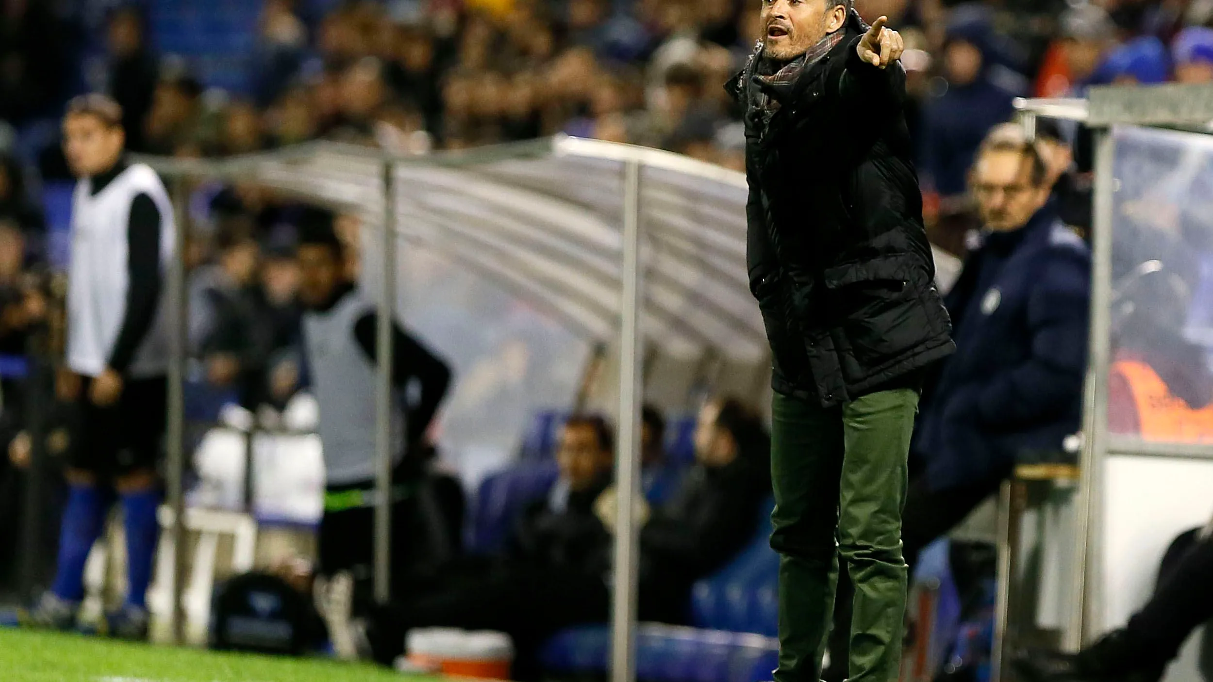 Luis Enrique, durante el partido contra el H&eacute;rcules
