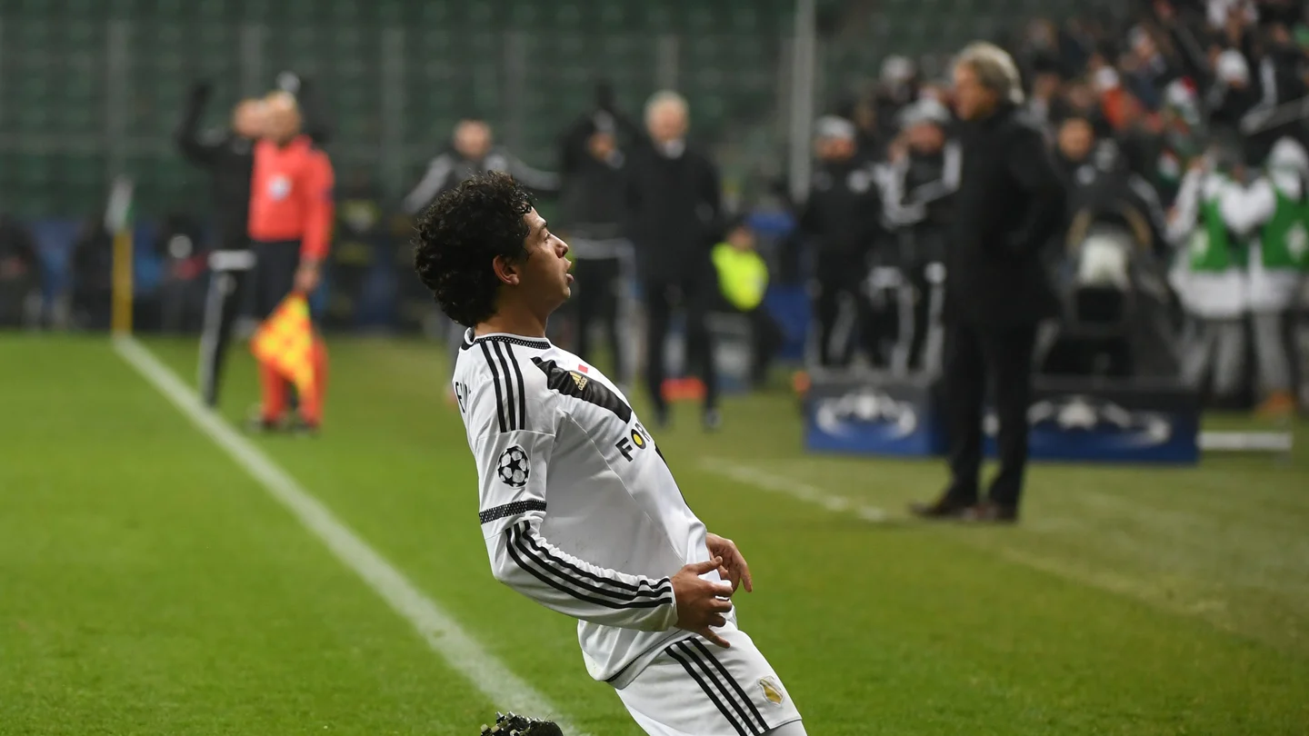 Guilherme celebrando su gol con el Legia Guilherme celebrando su gol con el Legia