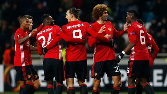 El United celebrando un gol El United celebrando un gol