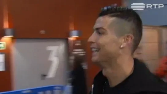 Cristiano Ronaldo, en zona mixta Cristiano Ronaldo, en zona mixta