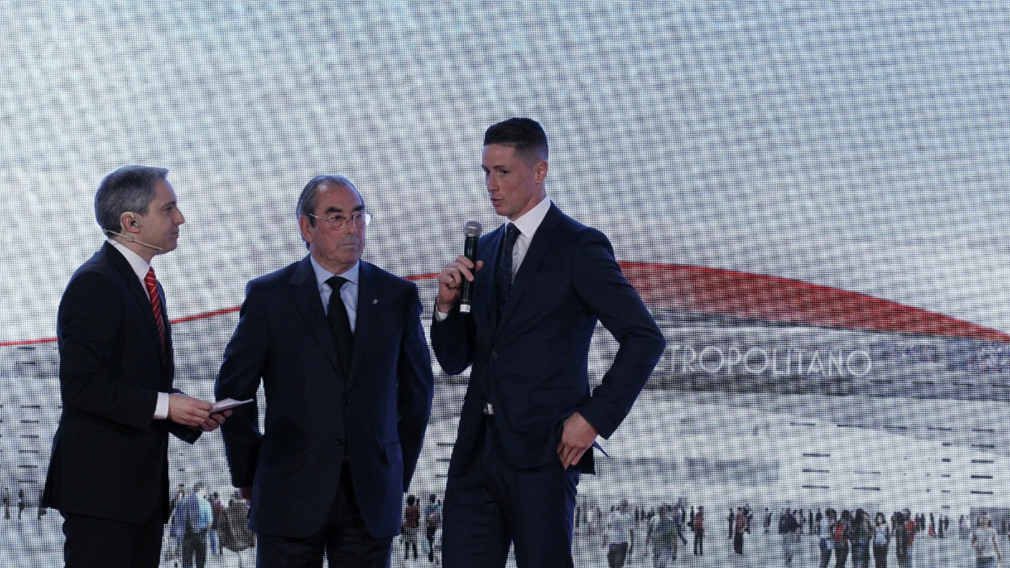 Fernando Torres, en la presentación del Wanda Metropolitano Fernando Torres, en la presentación del Wanda Metropolitano