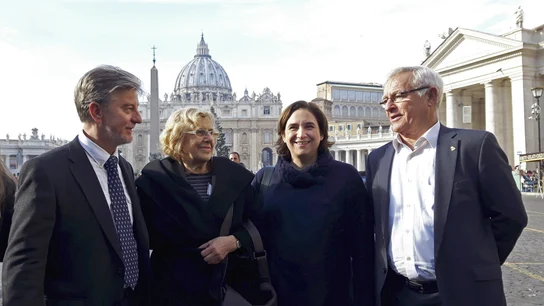Manuela Carmena y Ada Colau, en Roma Manuela Carmena y Ada Colau, en Roma