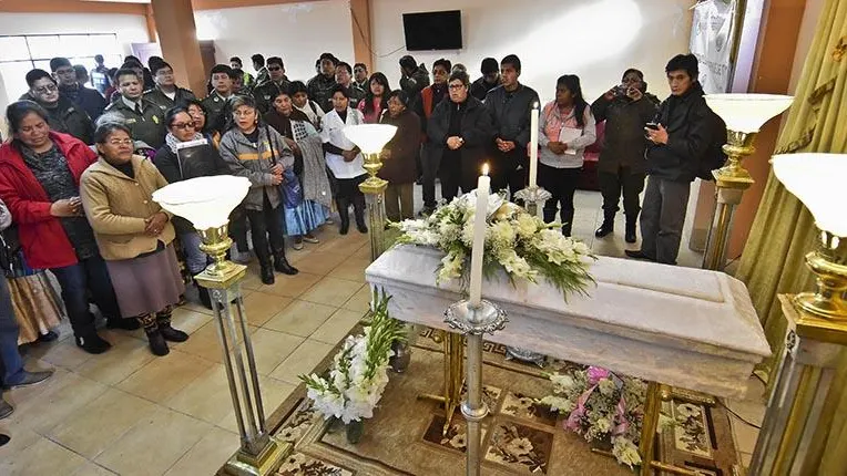 Velatorio de la niña Abigail, en La Paz