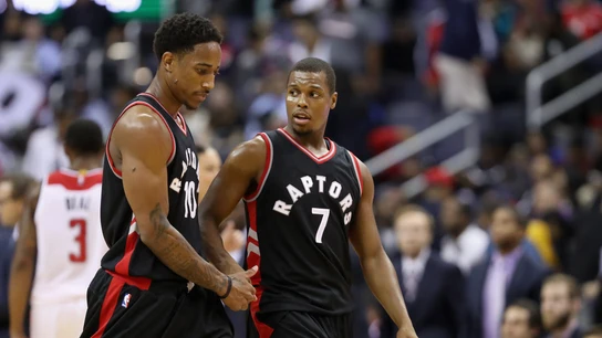 Kyle Lowry y DeMar DeRozan en un partido con los Raptors Kyle Lowry y DeMar DeRozan en un partido con los Raptors