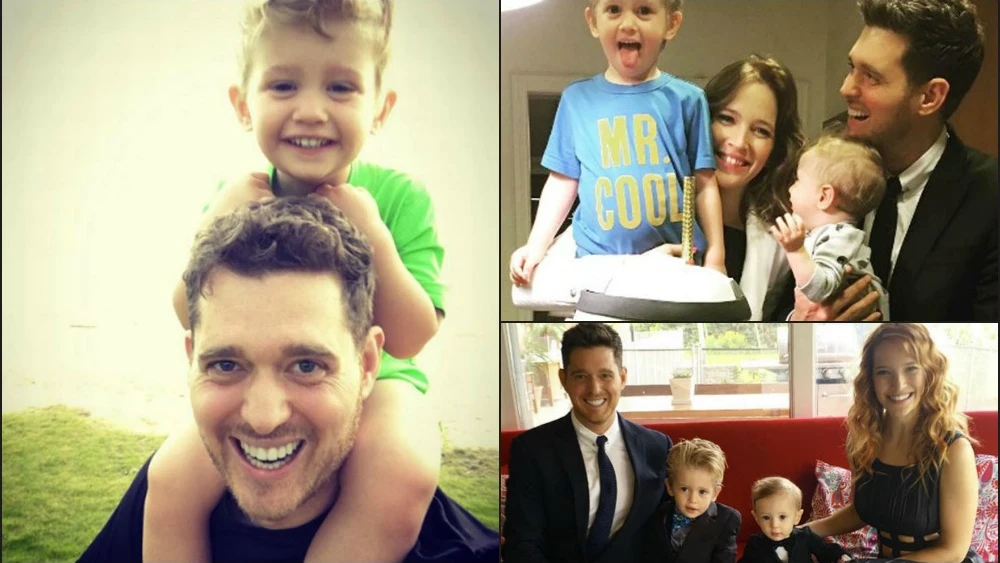 La familia Buble junto a sus hijos