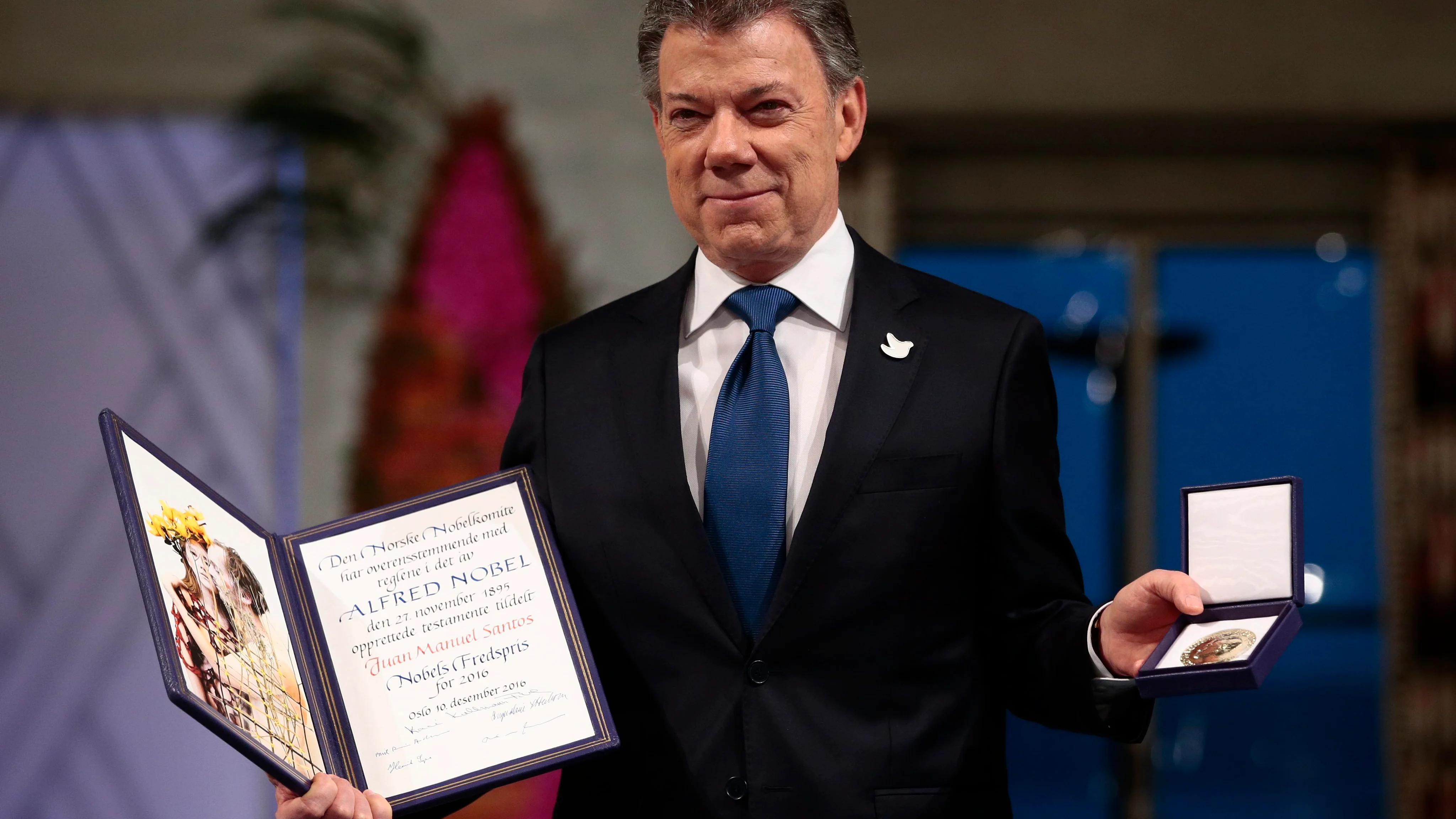 Juan Manuel Santos recibe el Nobel de la Paz