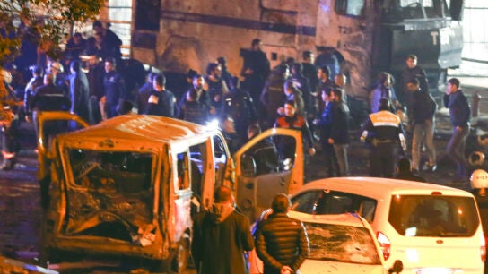 Lugar de la explosi&oacute;n en Estambul