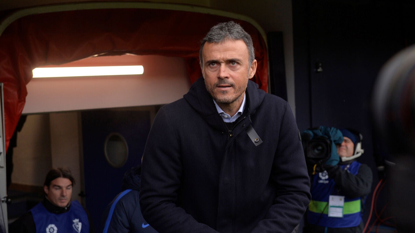 Luis Enrique, en El Sadar