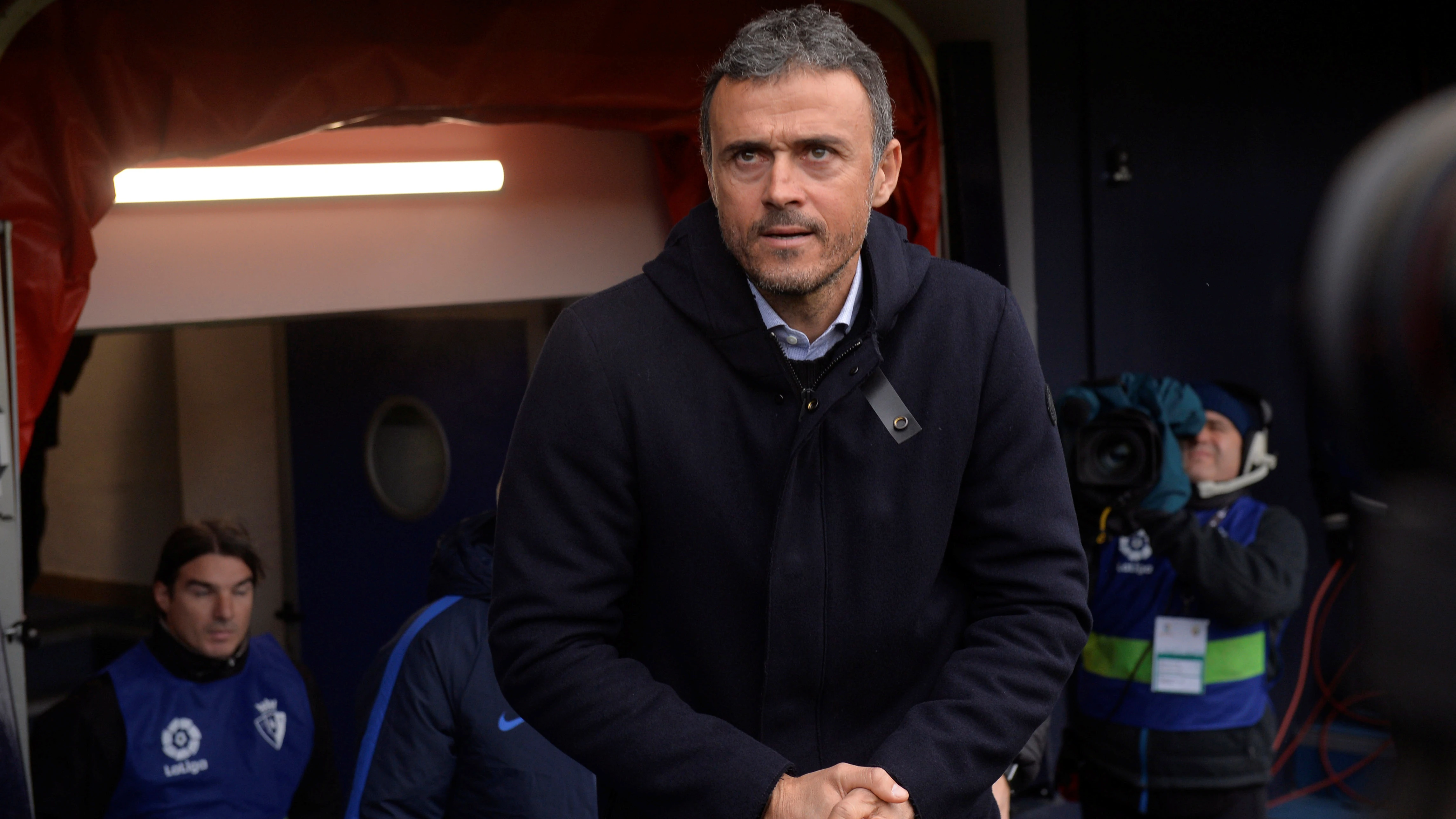 Luis Enrique, en El Sadar