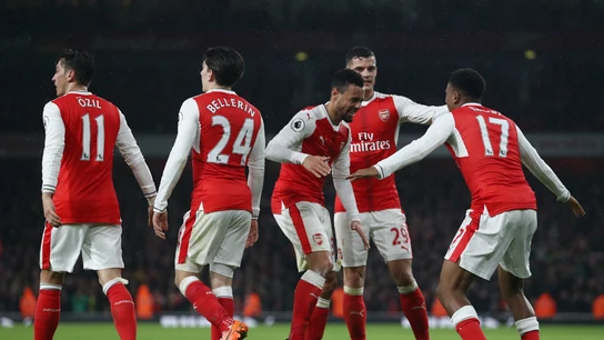 El Arsenal celebra un gol El Arsenal celebra un gol