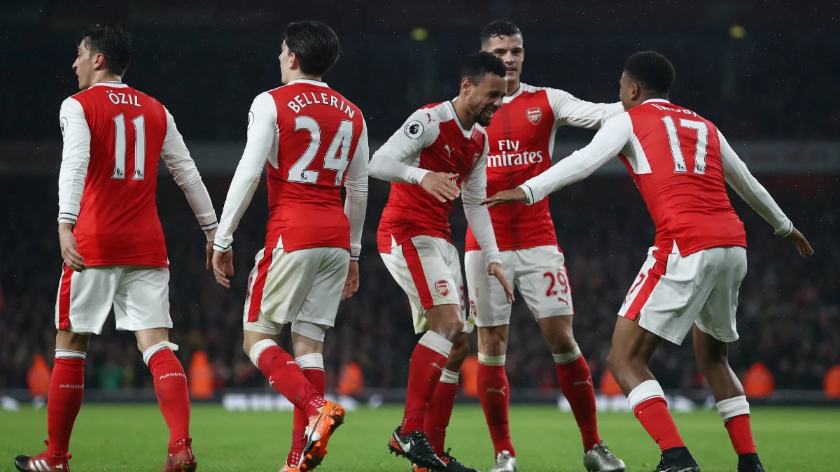 El Arsenal celebra un gol