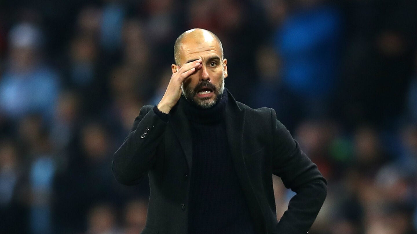 Pep Guardiola, en un partido del City