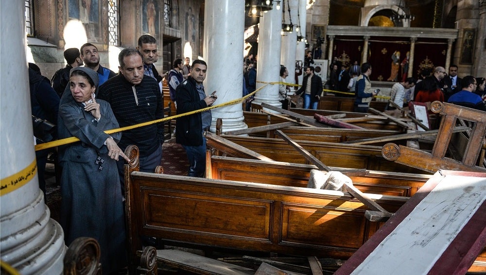 Imágenes de cómo ha quedado la iglesia de El Cairo