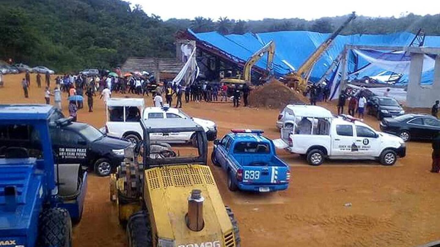 Derrumbe de una iglesia evang&eacute;lica en Nigeria