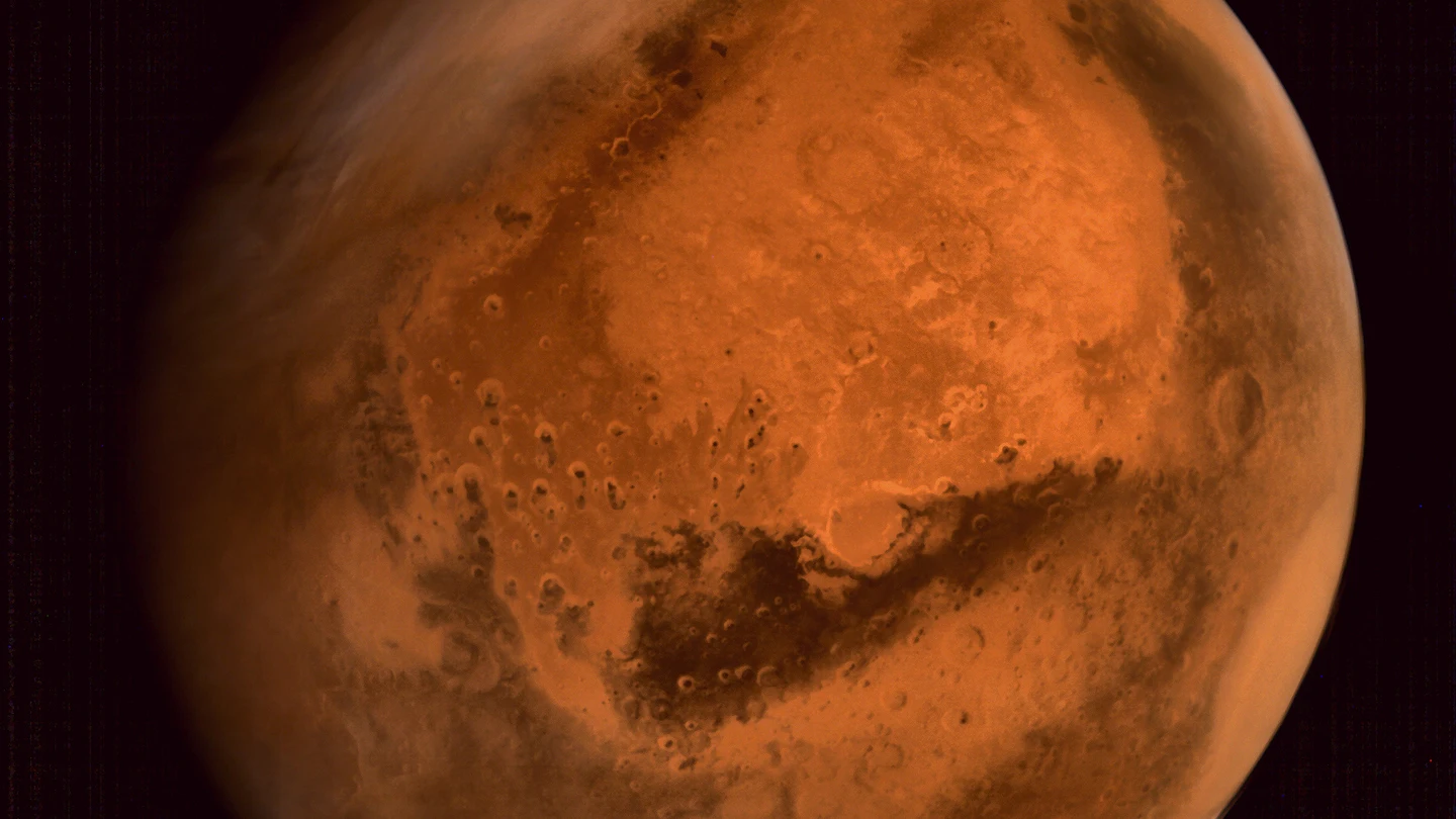 Marte observado por la sonda india Mars Orbiter Mission (MOM), popularmente conocida como Mangalyaan Marte observado por la sonda india Mars Orbiter Mission (MOM), popularmente conocida como Mangalyaan