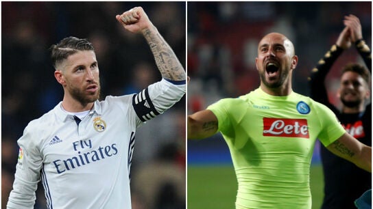 Sergio Ramos y Pepe Reina
