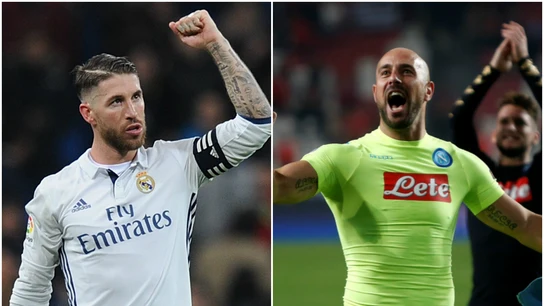 Sergio Ramos y Pepe Reina Sergio Ramos y Pepe Reina