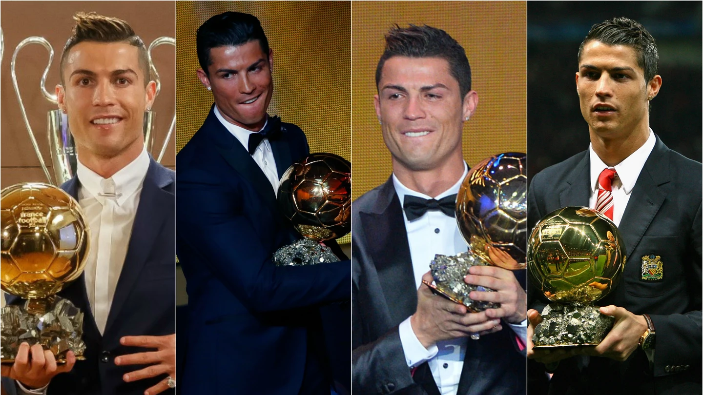 Los cuatro Balones de Oro de Cristiano Ronaldo Los cuatro Balones de Oro de Cristiano Ronaldo