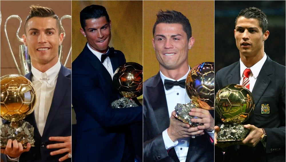 Los cuatro Balones de Oro de Cristiano Ronaldo