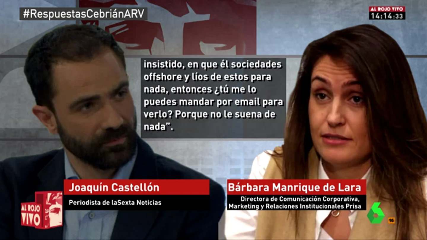 Frame 198.009837 de: La llamada que demuestra que laSexta intentó contactar con Juan Luis Cebrián en varias ocasiones Frame 198.009837 de: La llamada que demuestra que laSexta intentó contactar con Juan Luis Cebrián en varias ocasiones